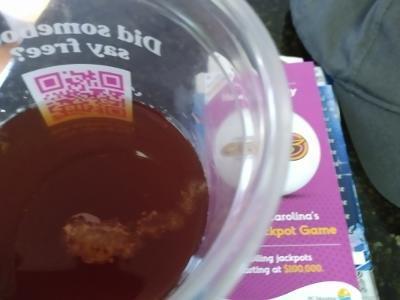 The huge lob of spit their staff spat into my tea. Thanks Dunkin.