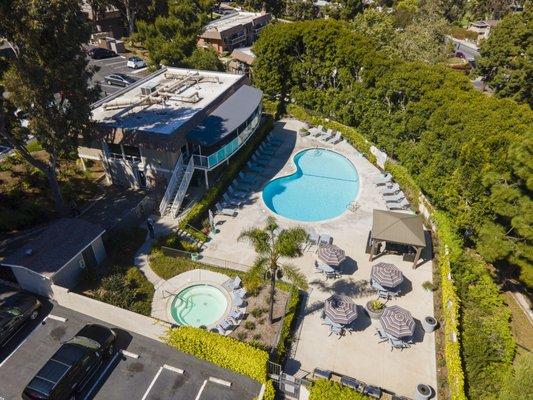 Pool area and leasing office