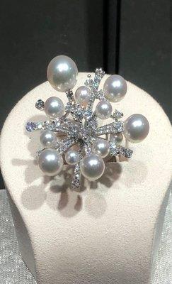 Diamonds and Pearls ring