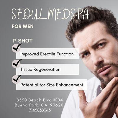 Unlock your peak performance with Seoul Medspa for Men. Elevate your vitality, enhance tissue regeneration, & discover your full potential.