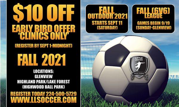 Little Legends Soccer Academy Fall 2021 Outdoor Soccer