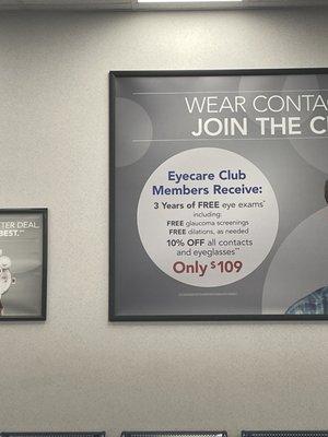 Wow great deal and only $10 more than a regular contact exam!