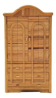 Gabriella Crespi Style Split Bamboo Custom Made Dry Bar Cabinet