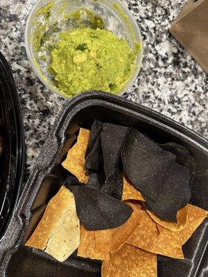 Burnt chips and flavorless guacamole all for a mere $12