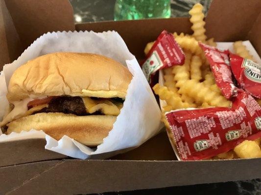 Shack burger and fries