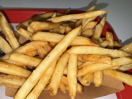 Crispy fries!! Big portions!! They hit the spot!!!