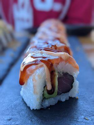 Oh baby roll - ahi tuna, avocado, seared salmon