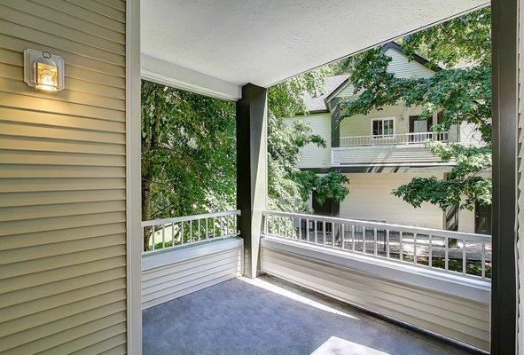 Apartment balcony.