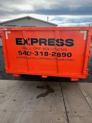 17 Yard roll off dumpster.