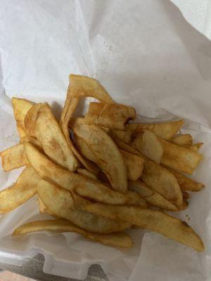 Chips that are called french fries. Hard, thin and inedible (if you want fries instead of potato chips)