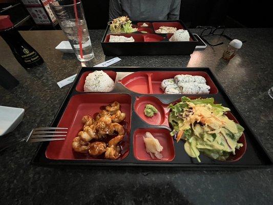 Bento box was filling and tasty