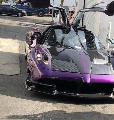 Pagani Huayra getting tested here at HOLLYWOOD SMOG.