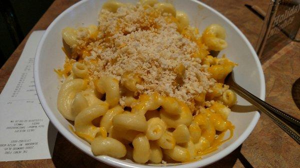 Mac and cheese! Very tasty! Not just for kids!