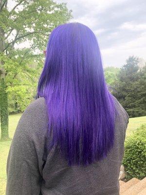 Purple hair by Ashley