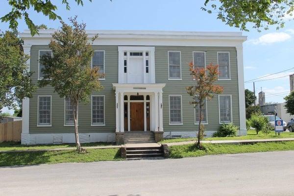 Once on the Top Ten Most Endangered Places in Texas and destine for demolishtion, the building is now being restored by Jim and Erin W Ghedi