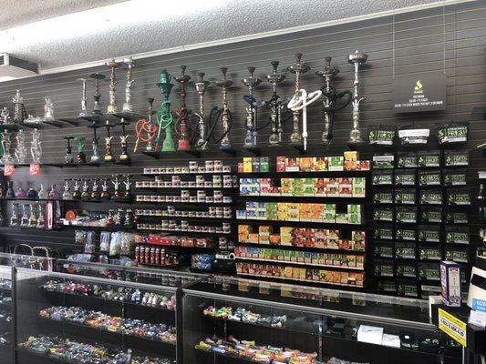 Hookah's, tobacco, and accessories.