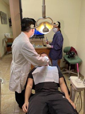 I'm so relaxed while Dr. Chen is performing wonders on my sensitive teeth!   1/6/22