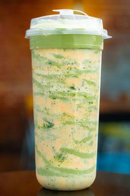 Matcha Brulee (Ice Blended Matcha with Creme Brulee Swirl)