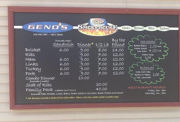 Geno's Menu