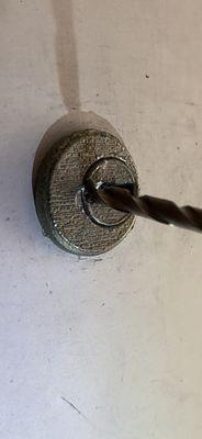 Mailbox lock drill out