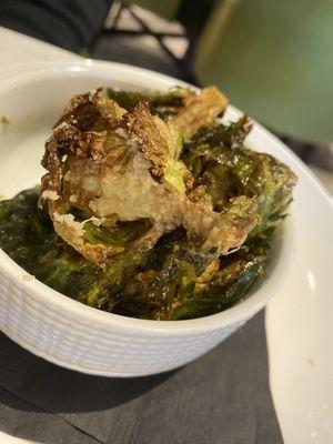 Crispy Brussels sprouts. "Dear Diary, These are the best Brussels sprouts I've ever had."