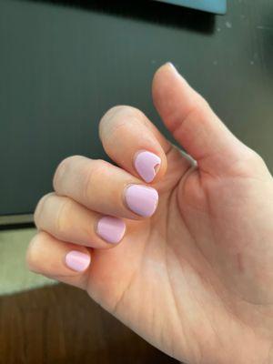 No-chip gel manicure after one week