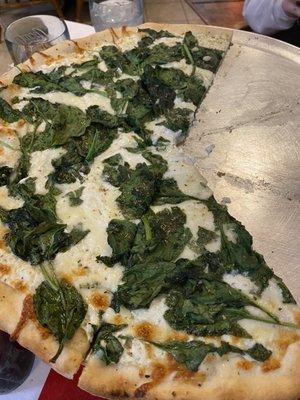 White Spinach Pizza