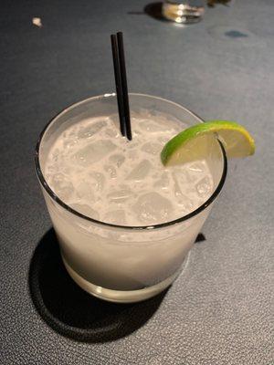 Coconut margarita on the rocks