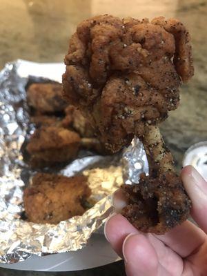 Lemon pepper wings and garlic parm fries