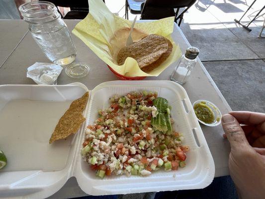 Tostada Ceviche de Pescado