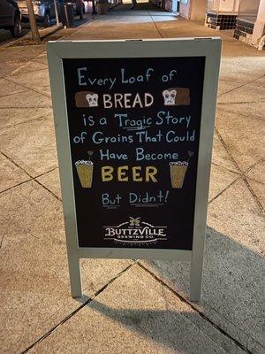 Sidewalk sign