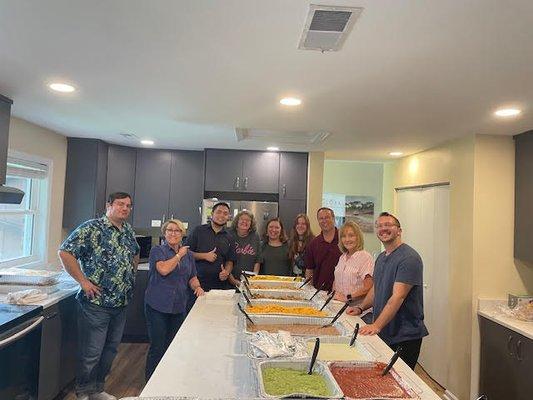 Just a few of us who enjoyed Los Altos' wonderful fajita bar today