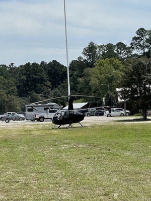 Buffet so good you fly into a helicopter to eat