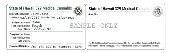 This is how the new digital Hawaii Medical Marijuana card looks.