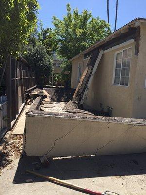 Before carport clean up