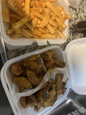 SOS special with fries. 30 Piece Wings