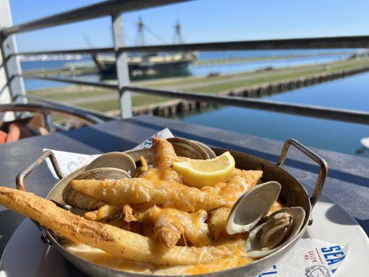 Clam chowder fries. This appetizer was actually the best tasting dish, on our trip, and we had some great food!