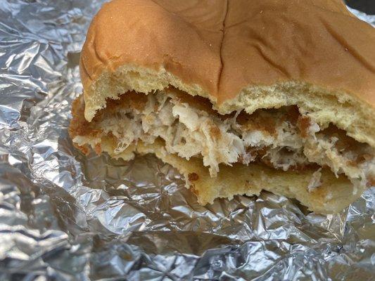 Crab cake sandwich