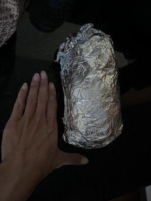 Giant double ingredients burrito