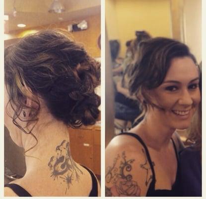 Braided updo for bridesmaid