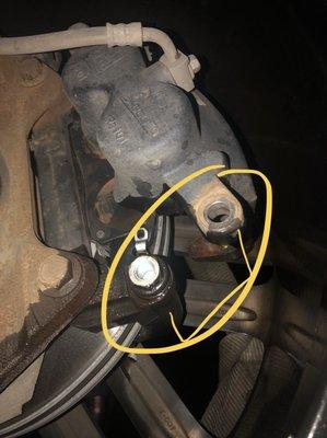 Someone in their service sept forgot to attach the screw!  Then lied about it the next day.