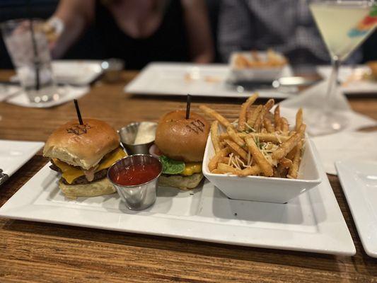 Sliders & Truffle fries