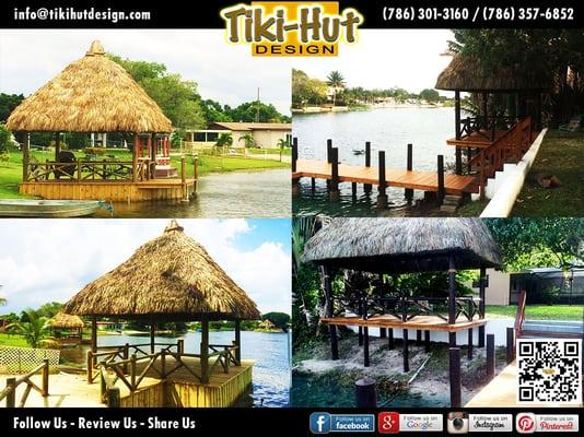 Custom Tiki Huts and Deck by Tiki Huts Miami