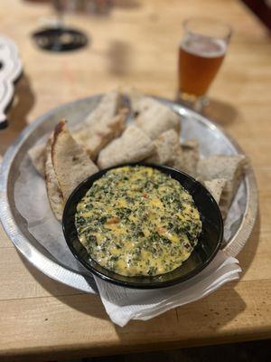 Warm Housemade Pimento Cheese & Kale Dip