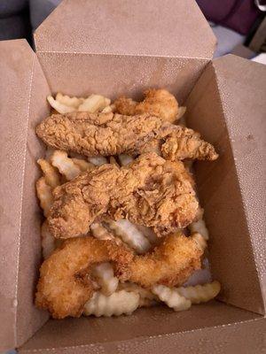 Shrimp and catfish basket