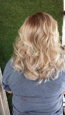 Shadow root melted into light blonde