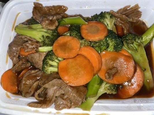 Beef and Steamed Broccoli