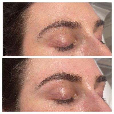 Brow wax and tint