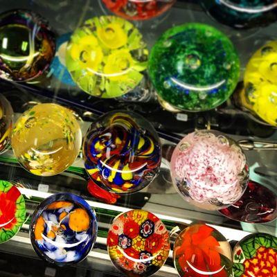 Glass Paper Weights close up