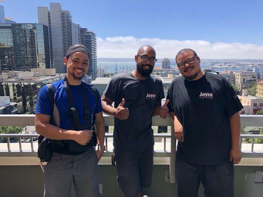 (L to R) Ashtin Loya, Chris Mora, Luis Mariano from Joyce Redlands team.